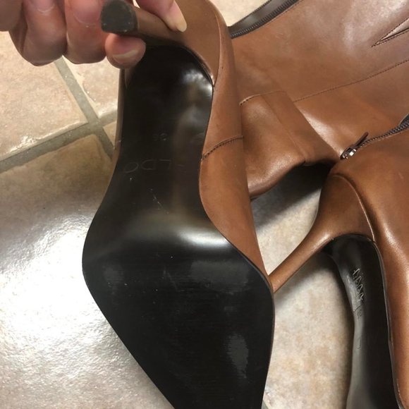 Aldo Brown Leather Booties - Picture 5 of 5